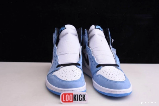1 HIGH AIR WHITE BLACK UNIVERSITY RETRO BLUE 555088-134 JORDAN 0729